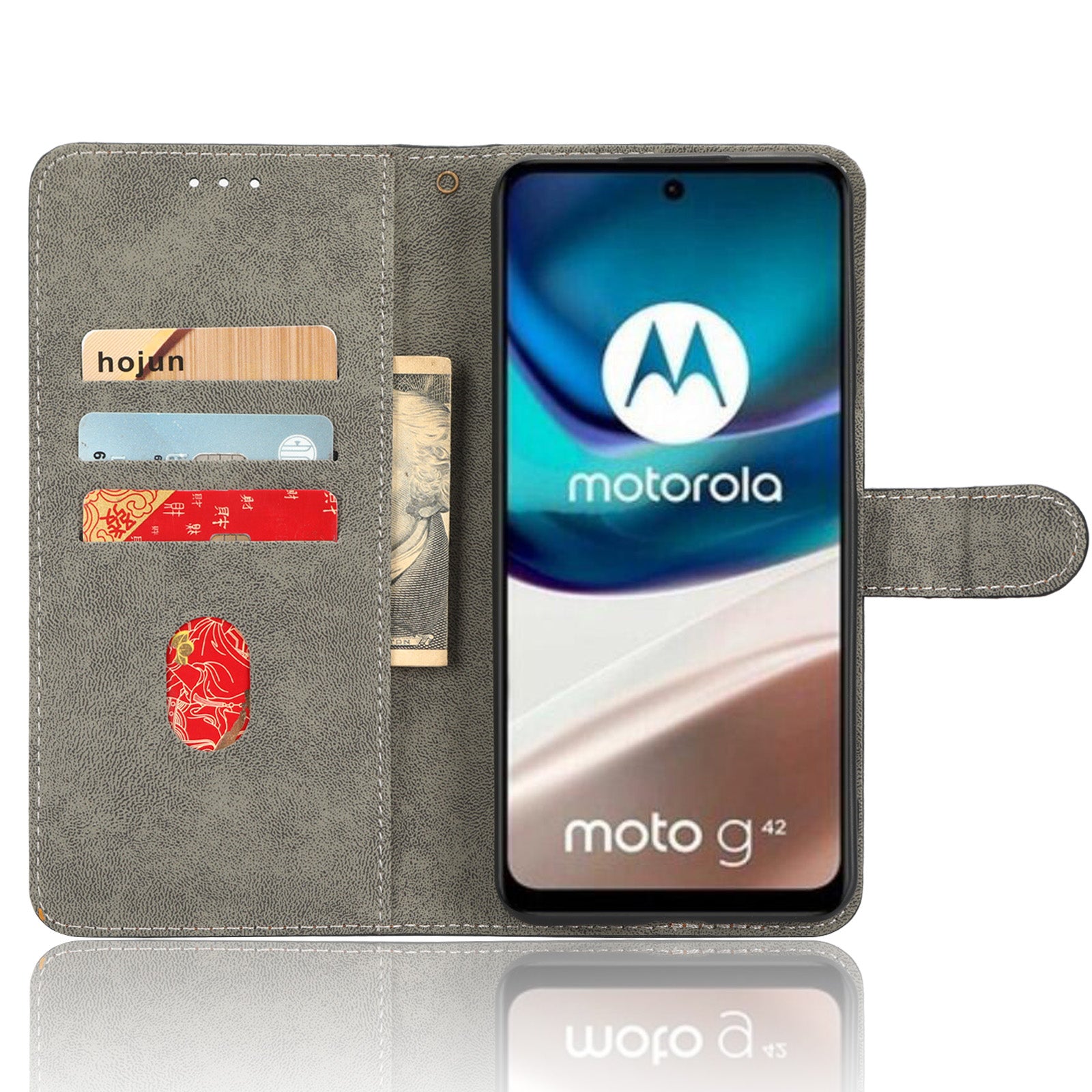 For Motorola Moto G42 4G Shockproof Phone Case PU Leather RFID Blocking Magnetic Anti-scratch Phone Cover with Wallet Stand For Motorola Moto G42 4G Shockproof Phone Case PU Leather RFID Blocking Magnetic Anti-scratch Phone Cover with Wallet Stand
